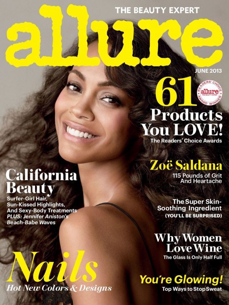 Zoe Saldana- Allure June 2013