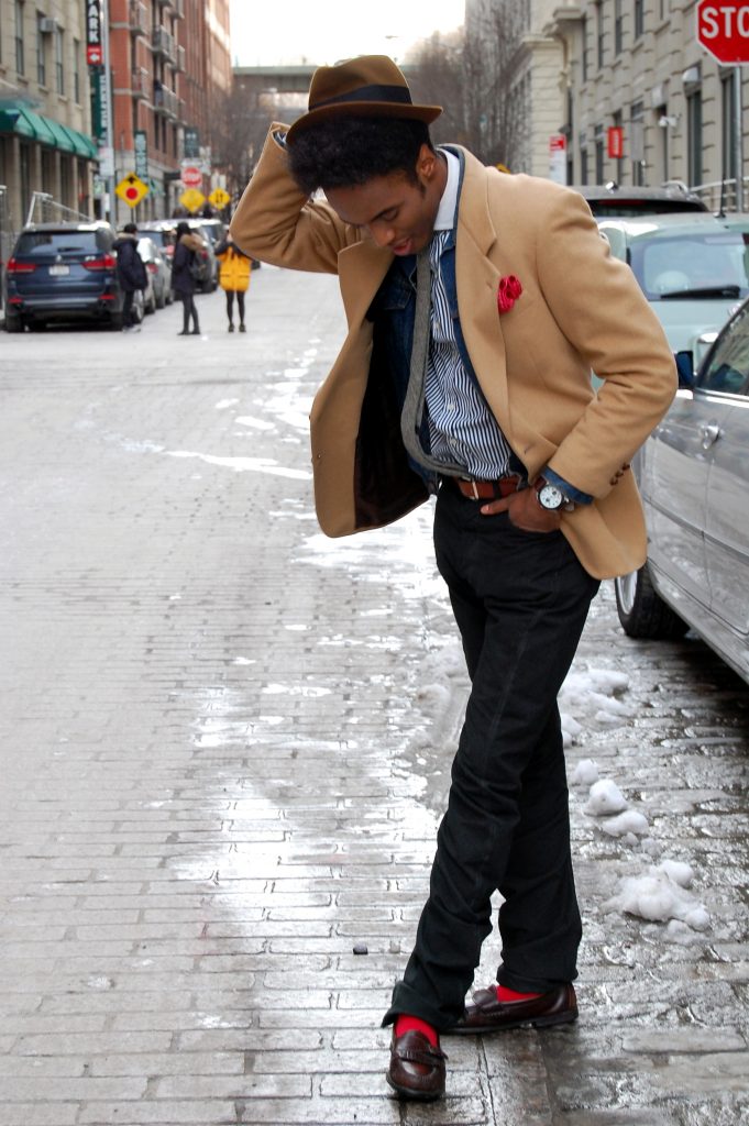 Stylish man dumbo brooklyn